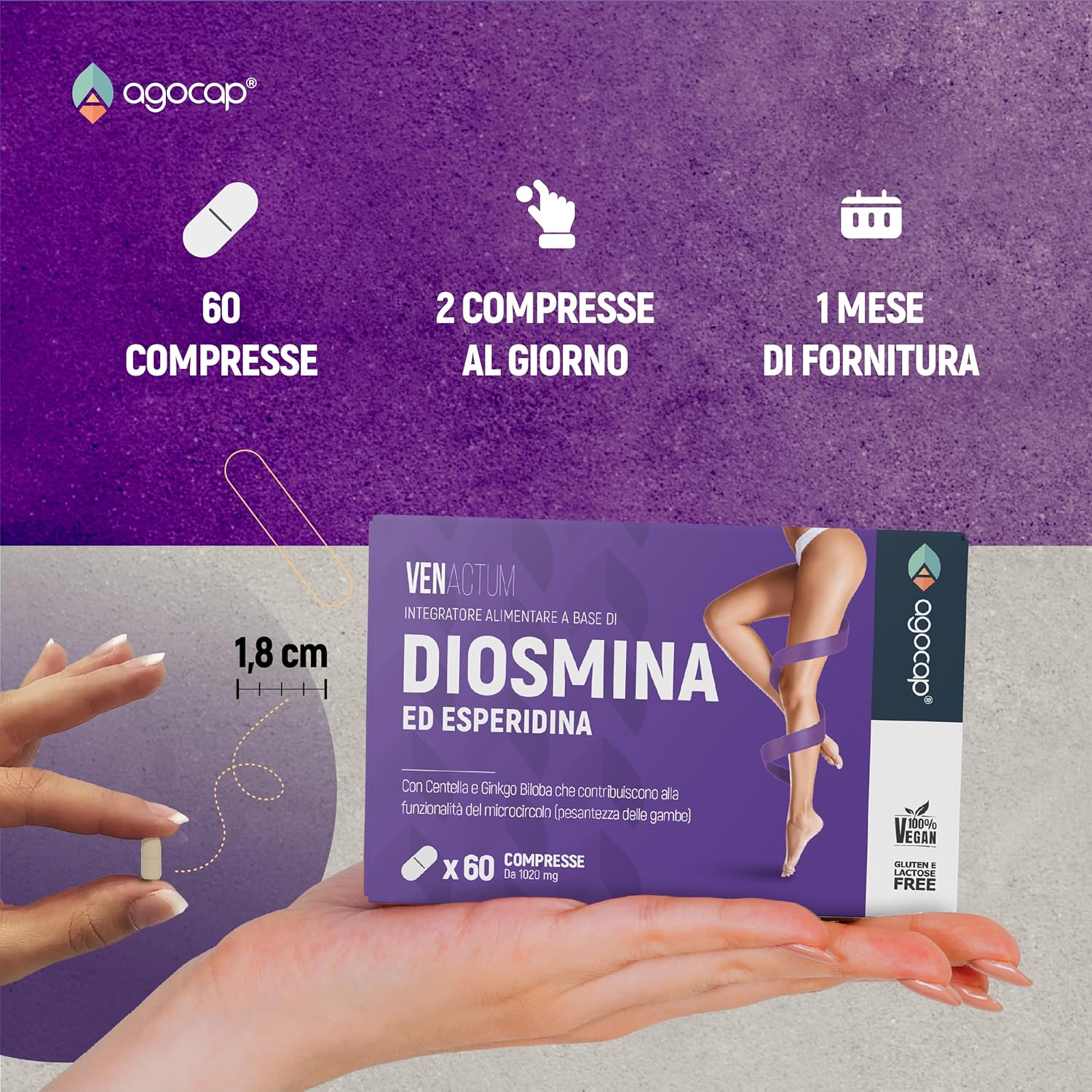 Agocap Venactum complément circulation diosmine gélules