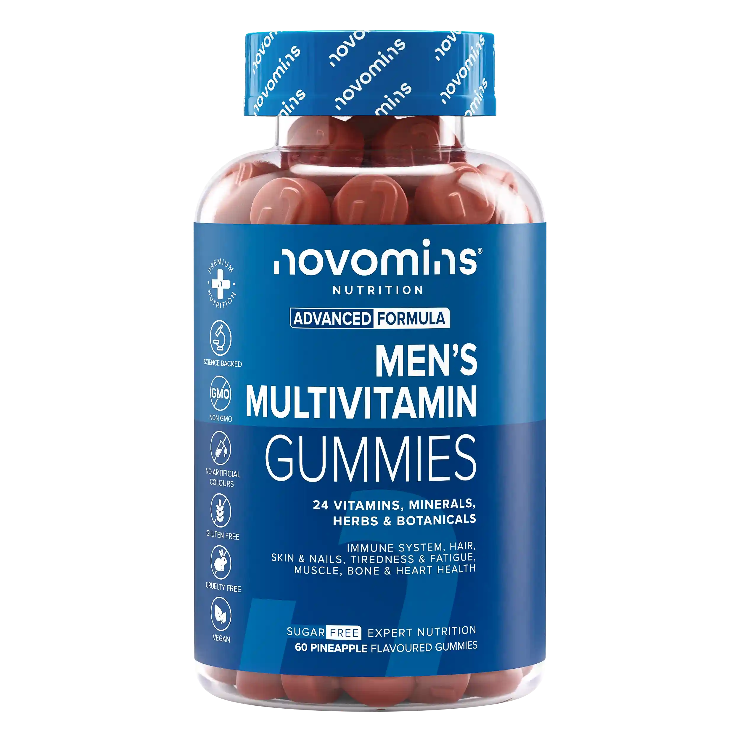 Novomins Multivitamines Hommes Gummies Sans Sucre