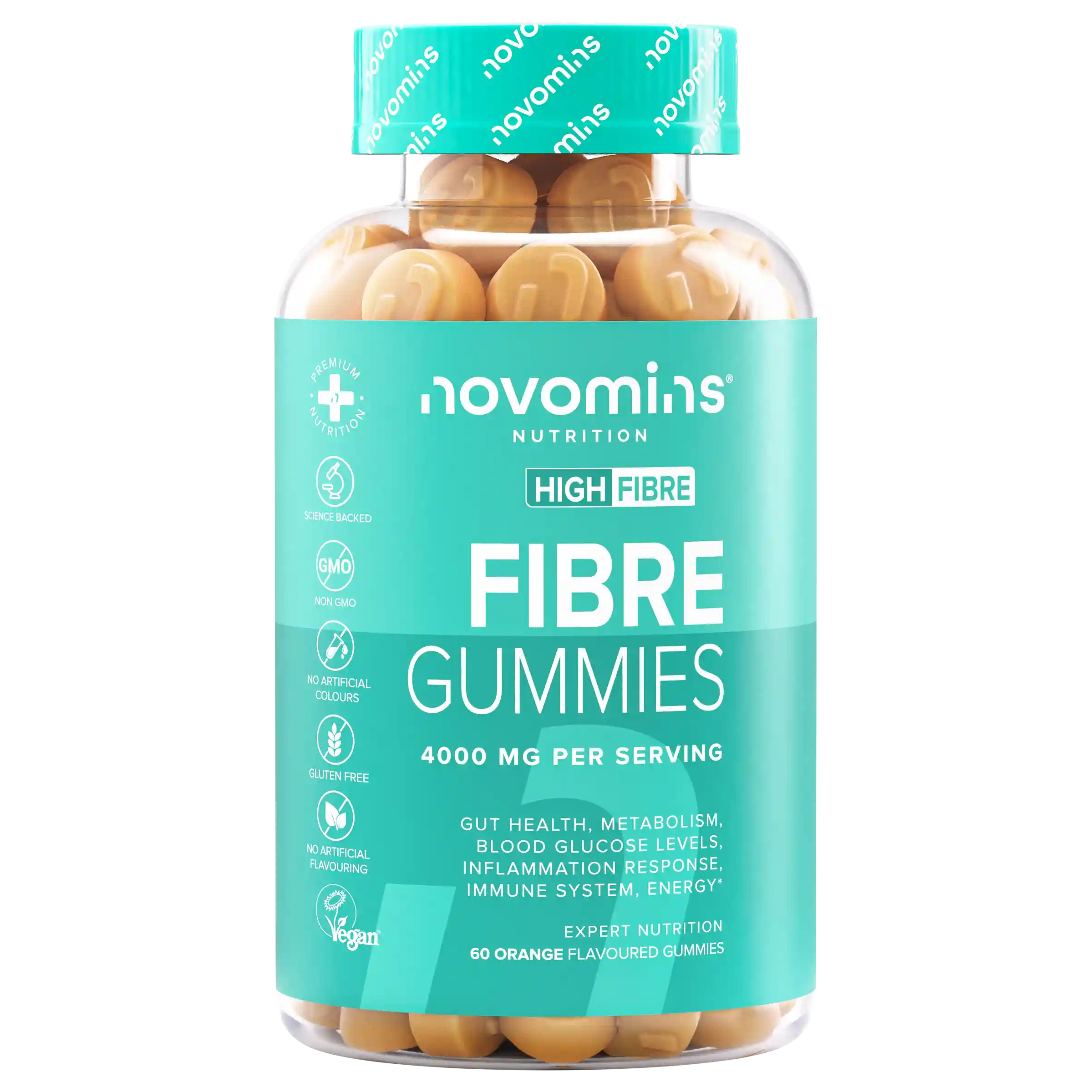 Novomins Gestion du poids Gummies de fibres transit inuline