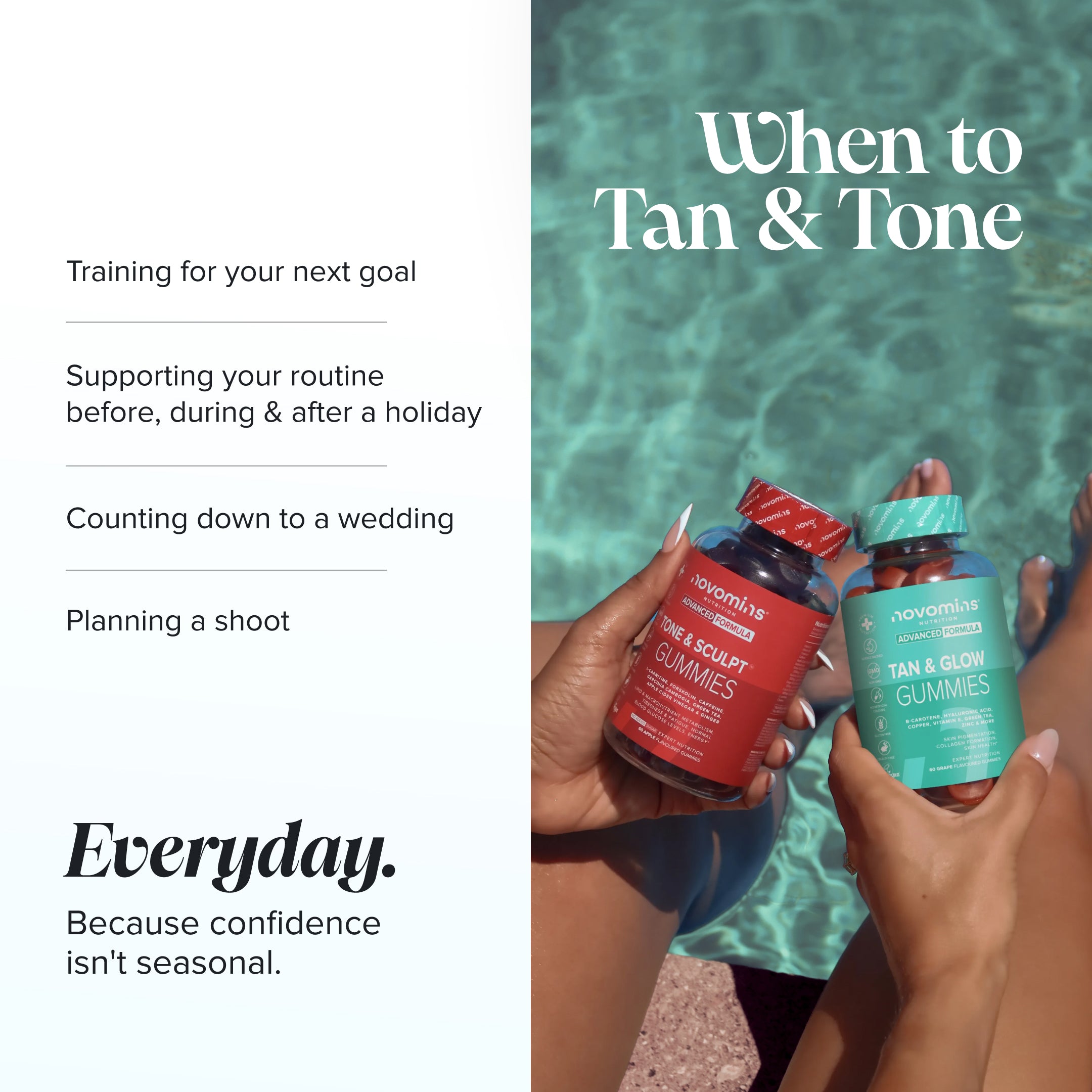 Novomins Tanned & Toned Bundle Gummies Été