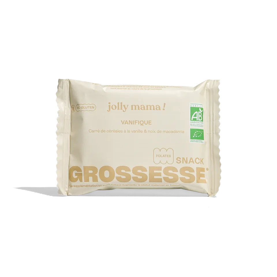 Jolly Mama Vanifique snacks vanille vitamine B9 macadamia