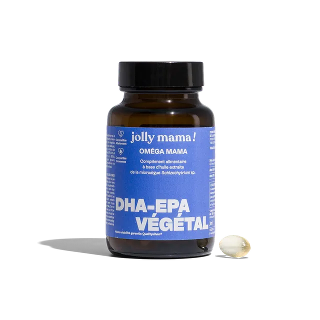 Jolly Mama Omega Mama complément DHA oméga 3 vegan 1 mois