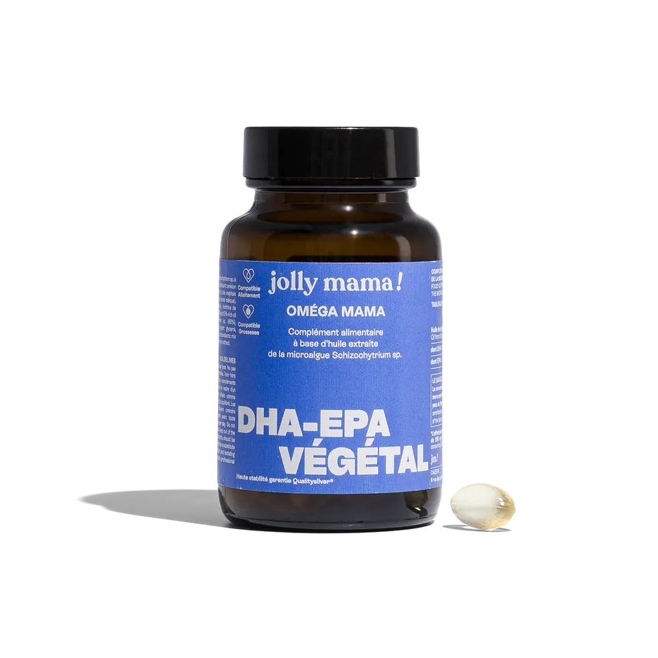 Jolly Mama Omega Mama complément DHA oméga 3 vegan 1 mois