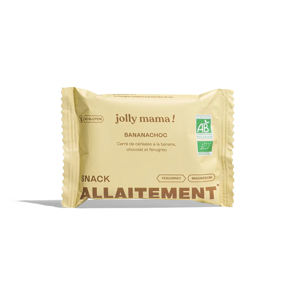 Jolly Mama Banana choc snacks banane chocolat fenugrec