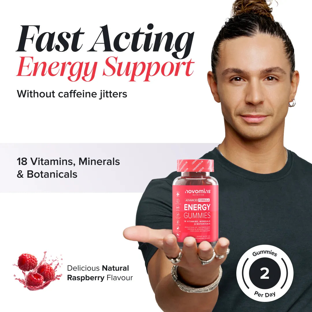 Novomins Énergie Gummies Énergie sans caféine