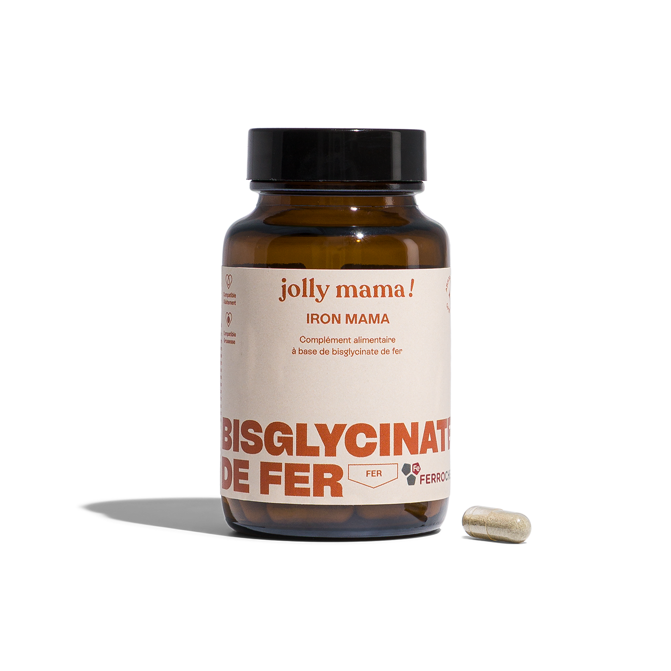 Jolly Mama Iron Mama complément fer bisglycinate 1 gélule 1 mois