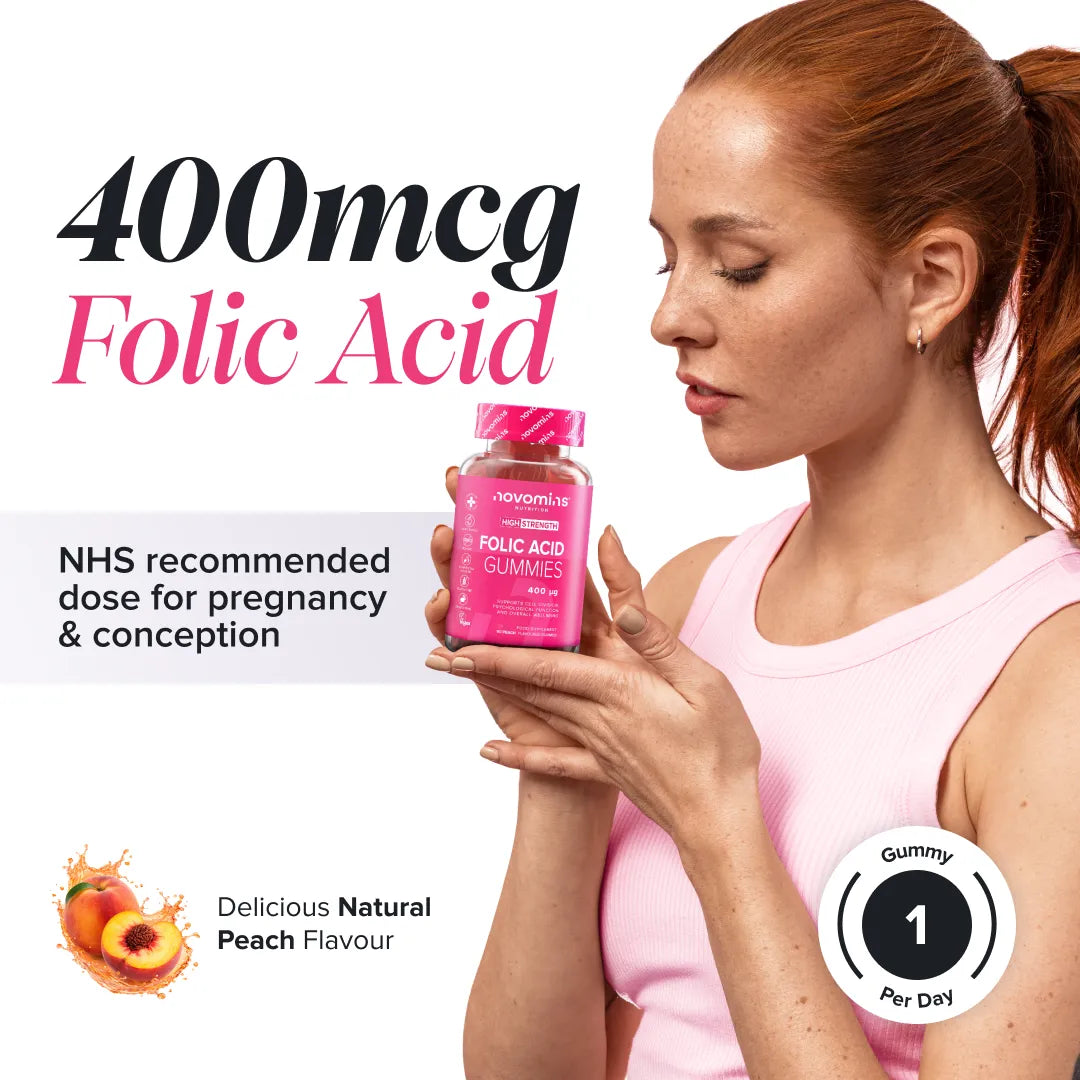 Novomins Fertilité Gummies Acide Folique 400 mcg