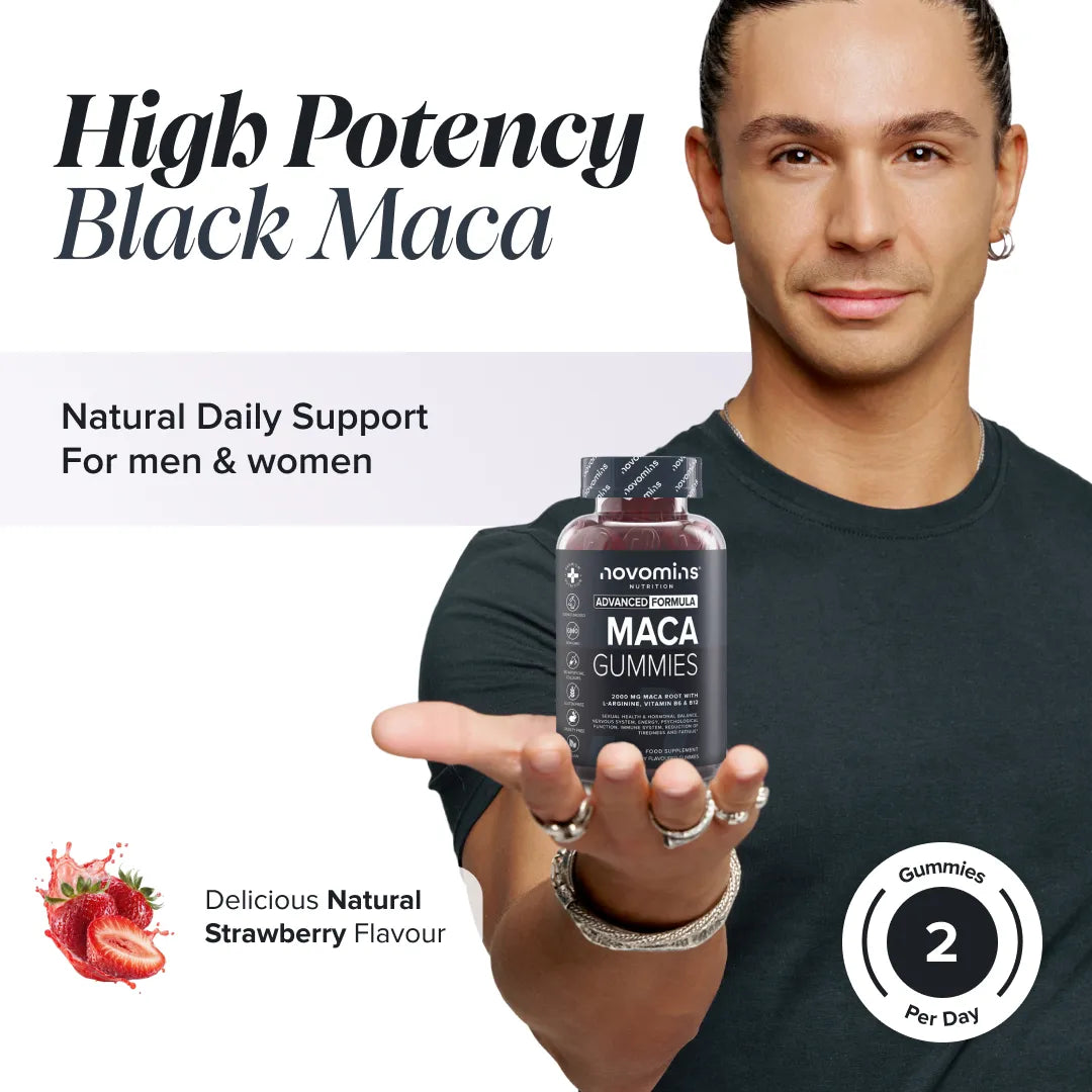 Novomins Libido Gummies de Maca noire énergie B12