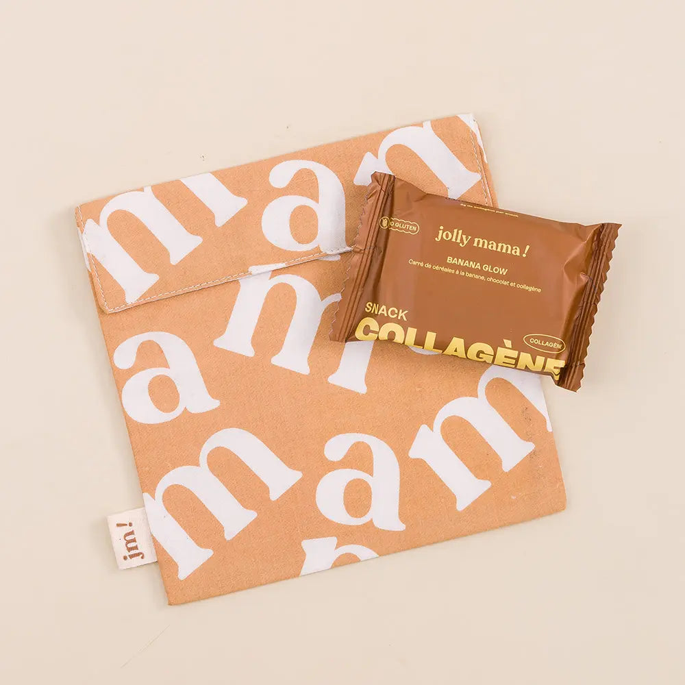 Jolly Mama Pochette à goûter coton snacks réutilisable