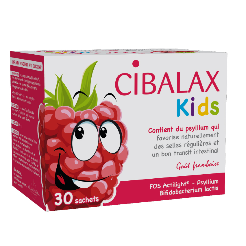 Vinalac Cibalax Kids transit enfant 30 sticks framboise