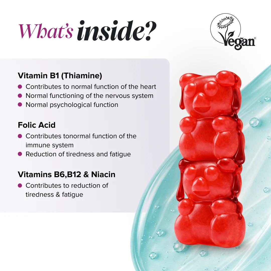 Novomins Complexe B Enfants gummies fraise 8 vitamines