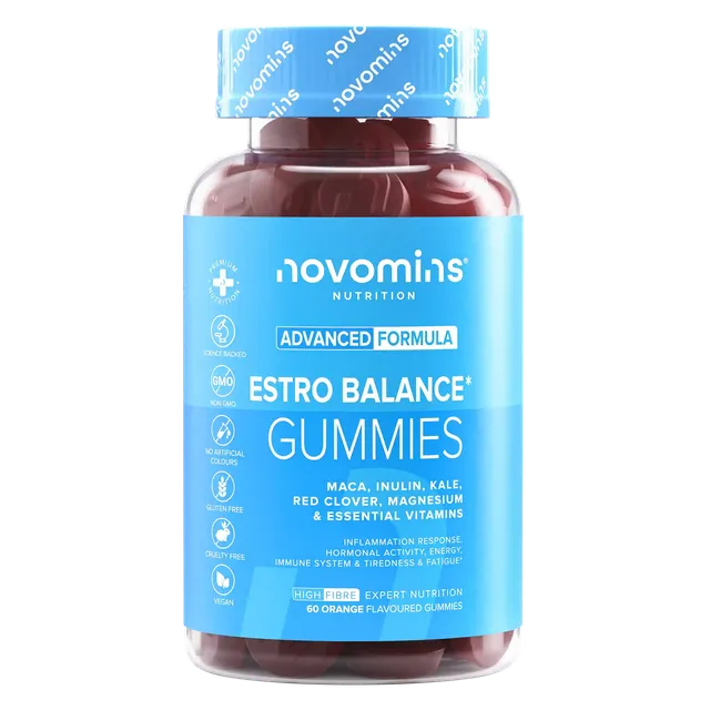 Novomins Périménopause Estro Balance gummies femme maca