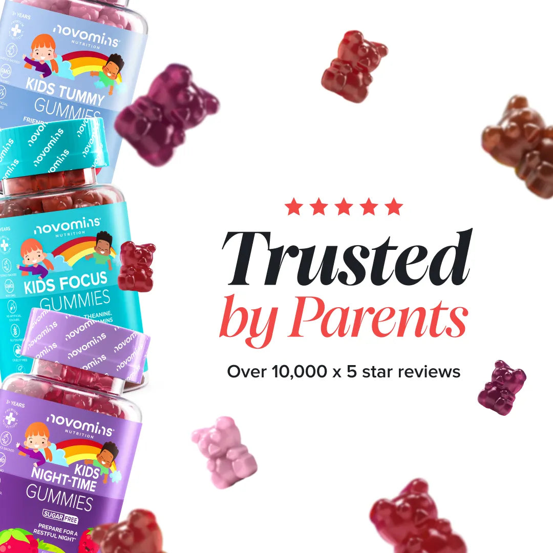Novomins Croissance Gummies Fer Enfants fraise vitamine C