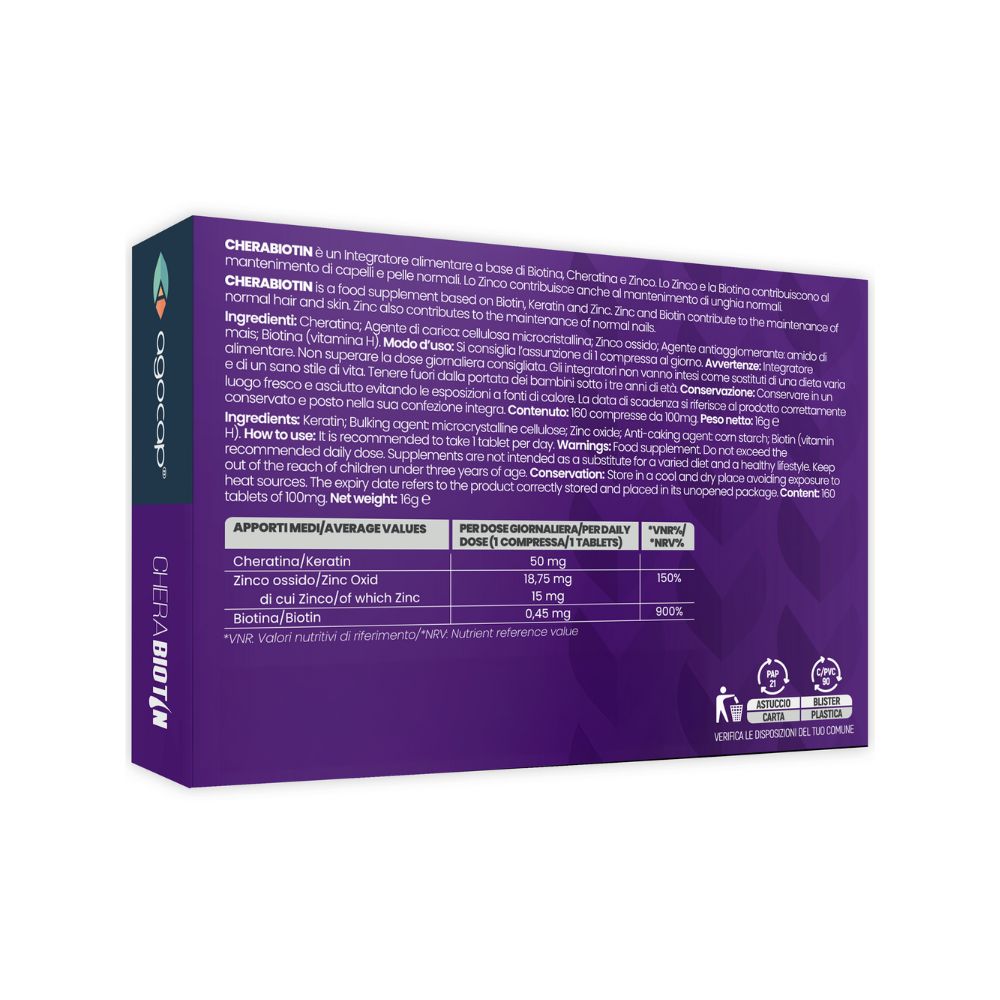 Agocap Cherabiotin biotine kératine cheveux