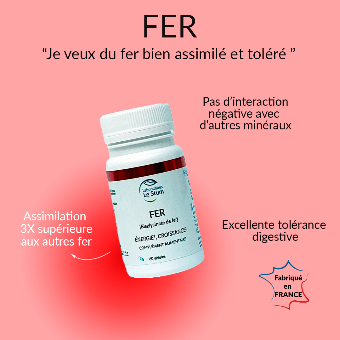 Le Stum Fer complément bisglycinate fatigue immunité FR