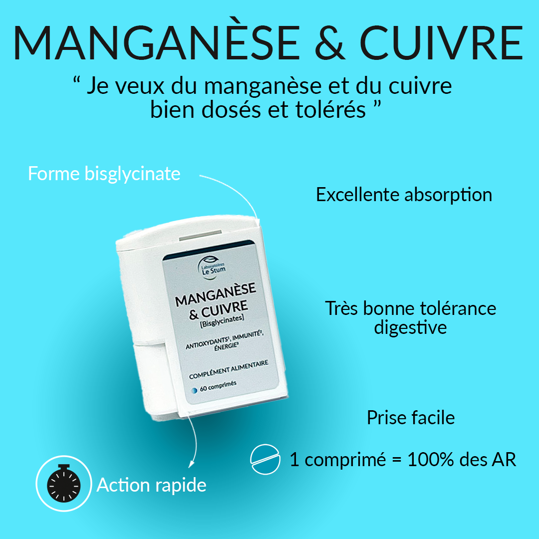 Le Stum Manganèse & Cuivre complément immunité