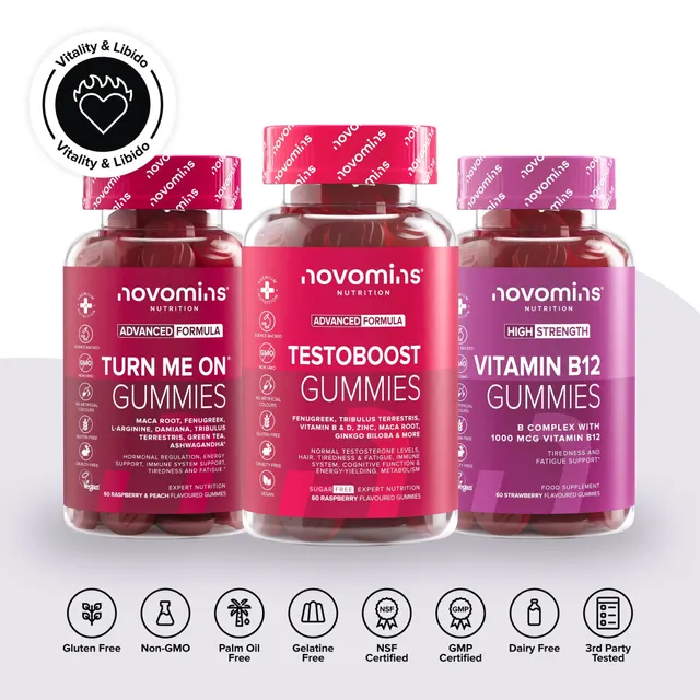 Novomins Pack Vitalité & Libido Homme Gummies Zinc