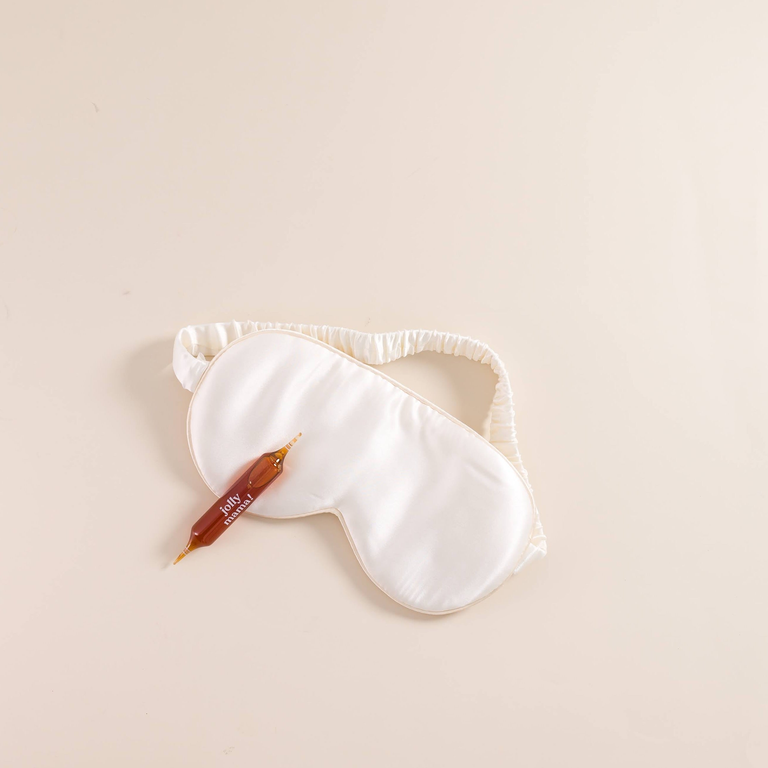 Jolly Mama Masque en soie accessoire sommeil ivoire