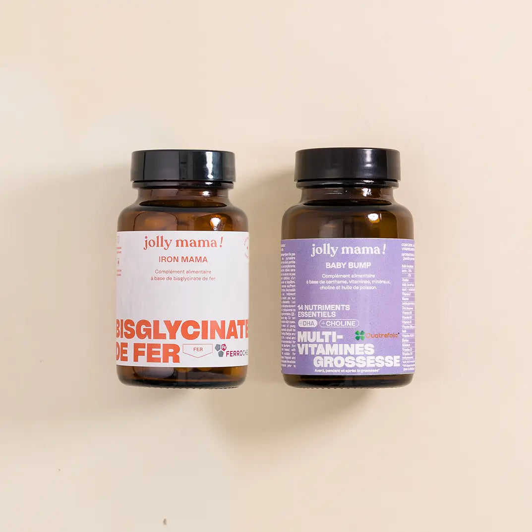 Jolly Mama Lots Pack grossesse fer Baby bump + Iron Mama
