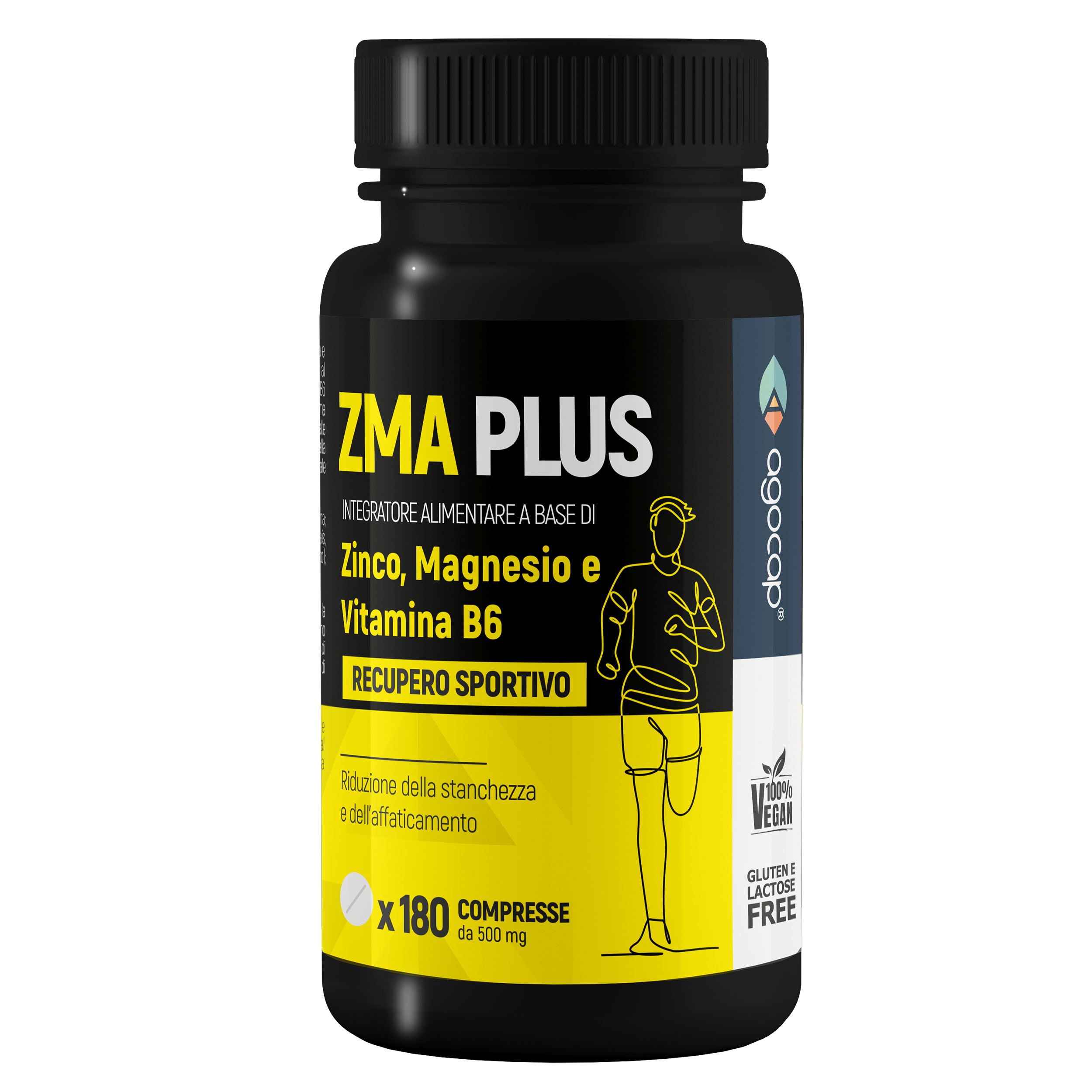Agocap ZMA Plus zinc magnésium B6 complément 180 gélules sport