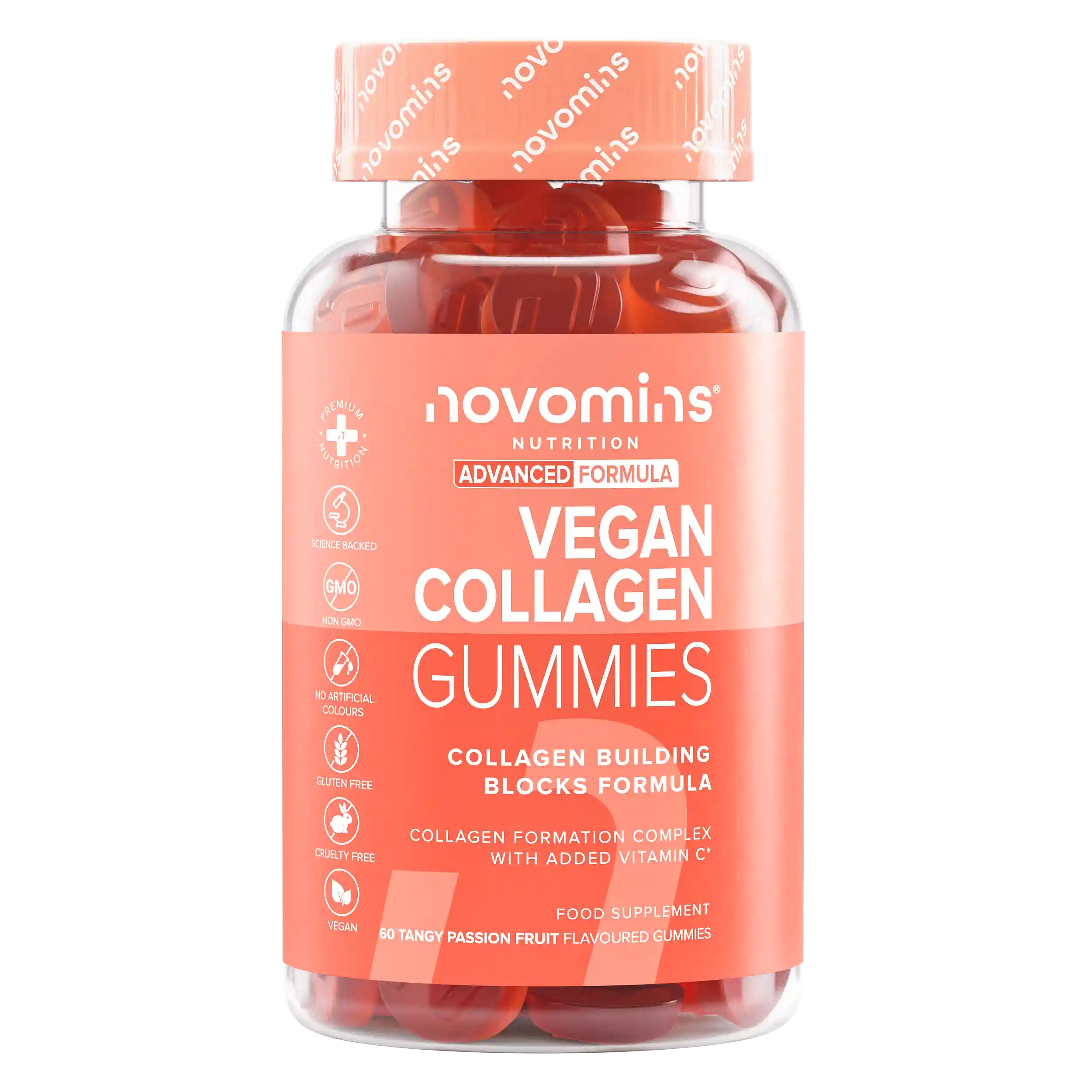 Novomins Collagène Végan Gummies peau biotine bambou