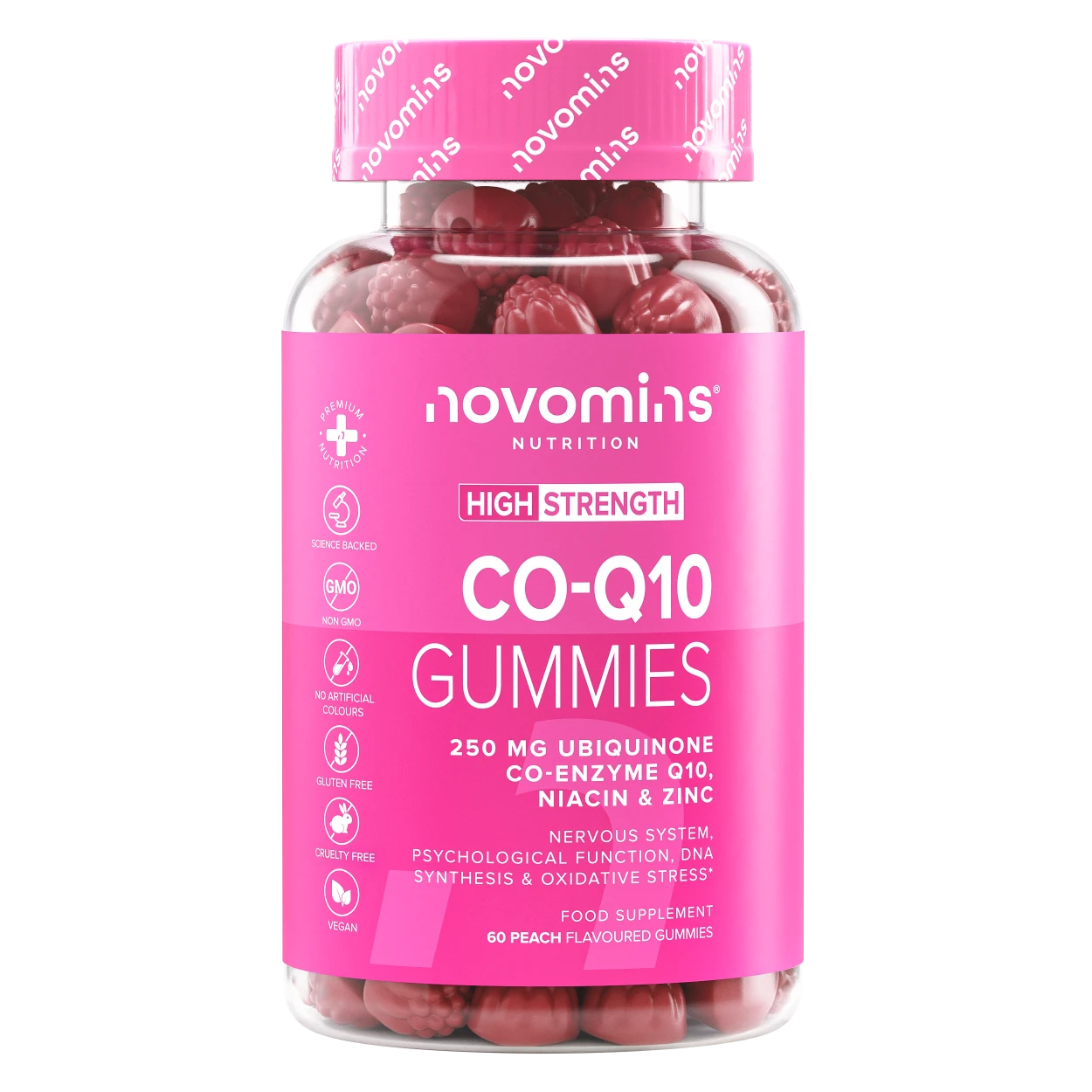 Novomins Gummies Co-Q10 Cœur Ubiquinone Zinc