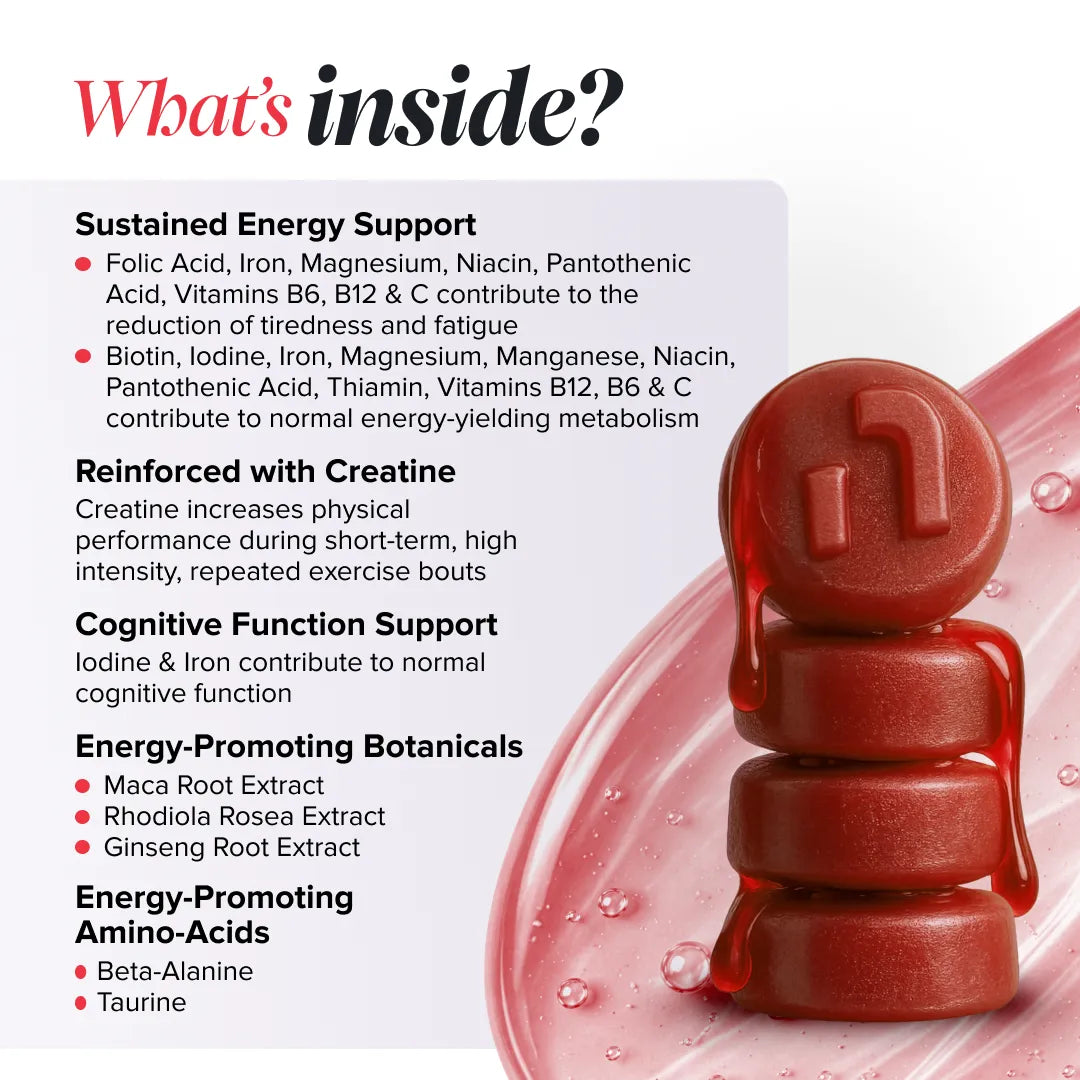 Novomins Énergie Gummies Énergie sans caféine