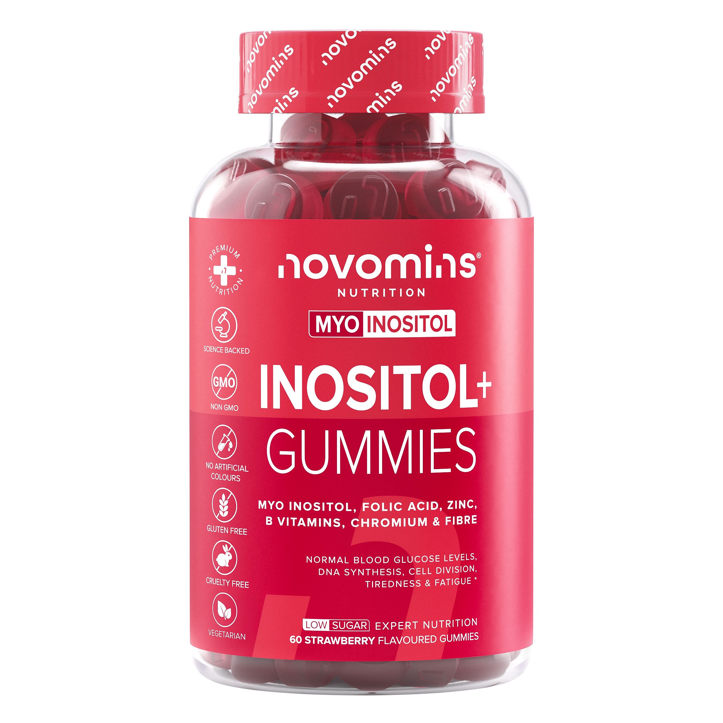 Novomins Inositol+ gummies myo-inositol hormonal