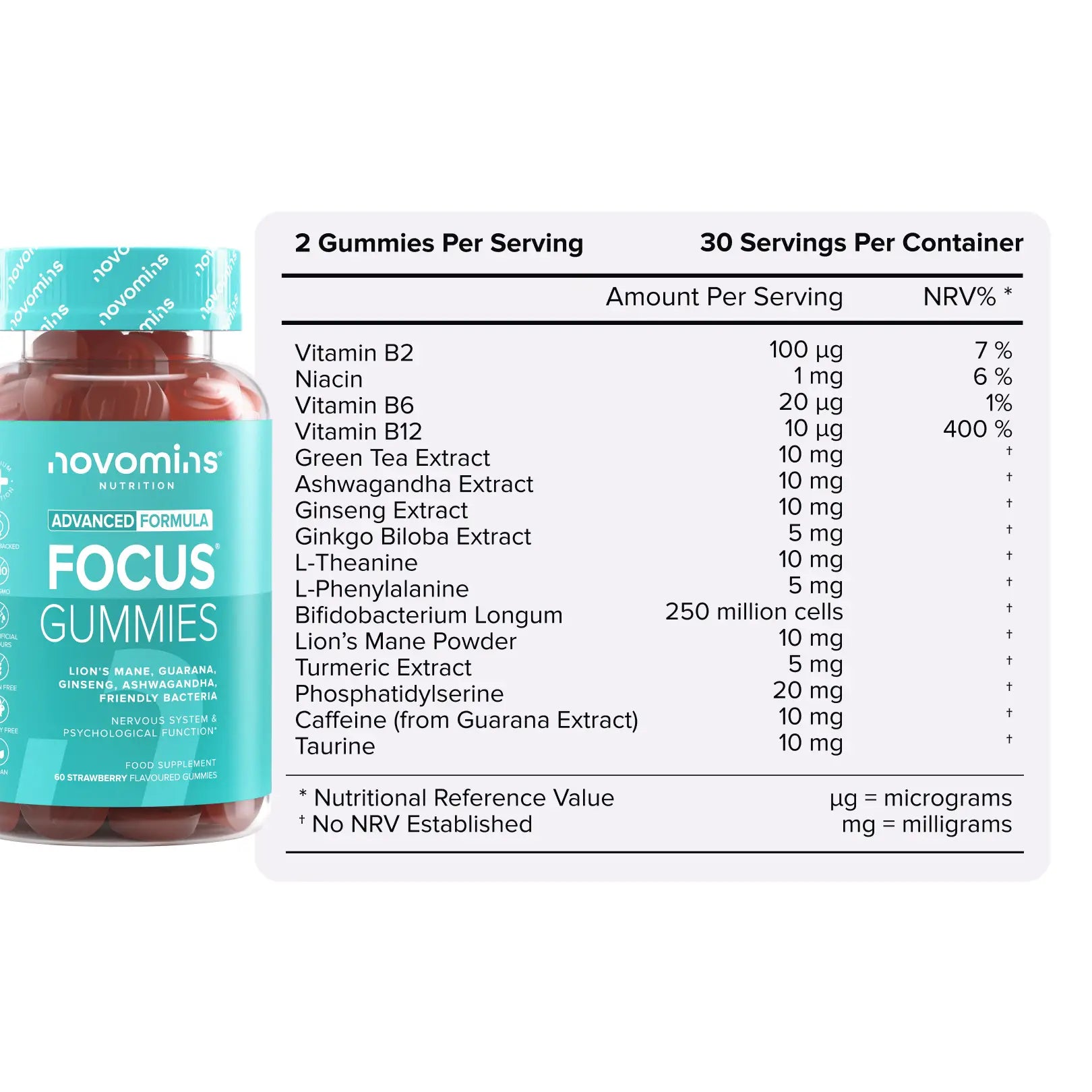 Novomins Pack Esprit & Concentration gummies cognitif