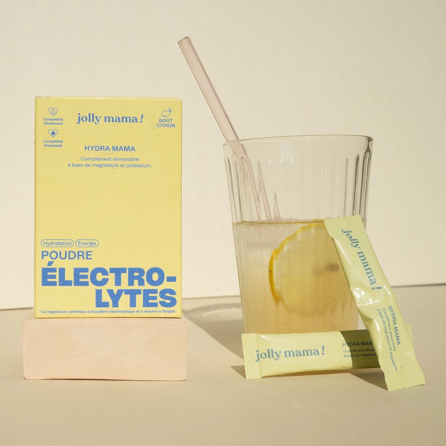 Jolly Mama Hydra Mama électrolytes poudre citron sans sucres