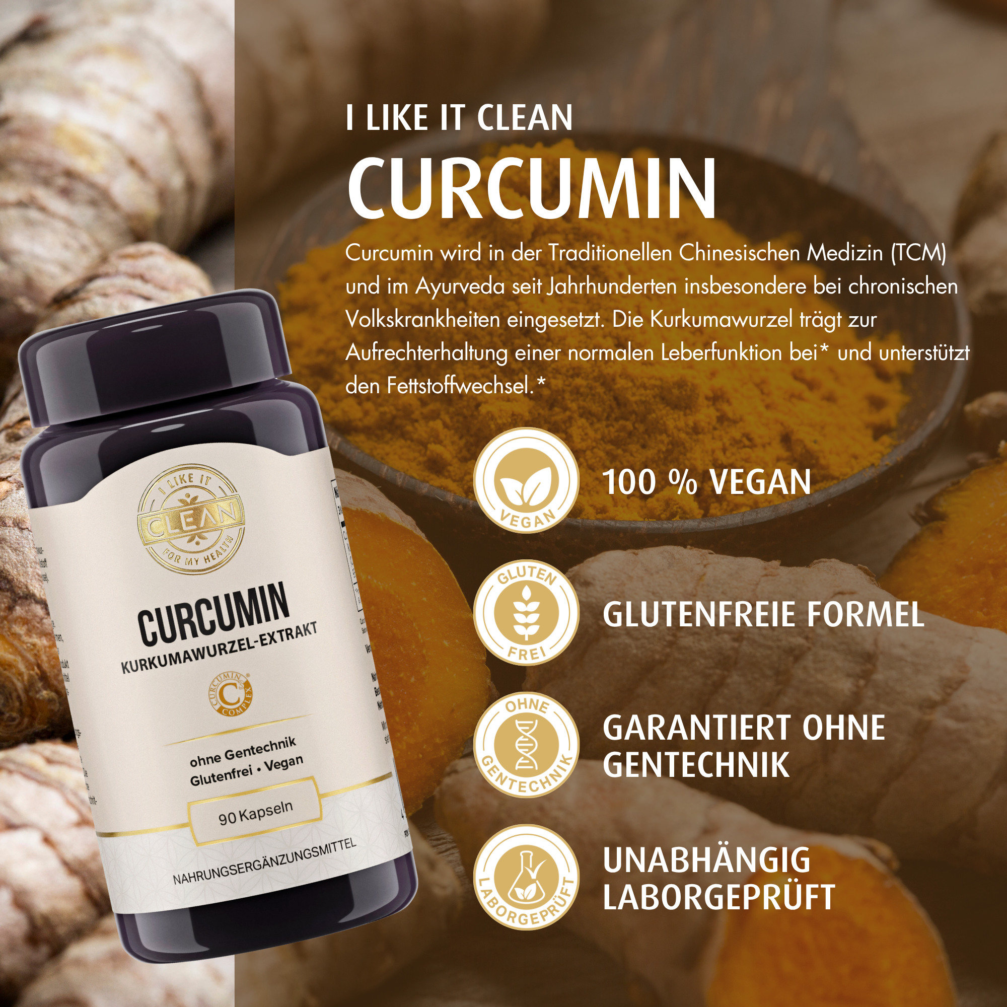 i like it clean Curcumin gélules 90 gélules curcuma 95%