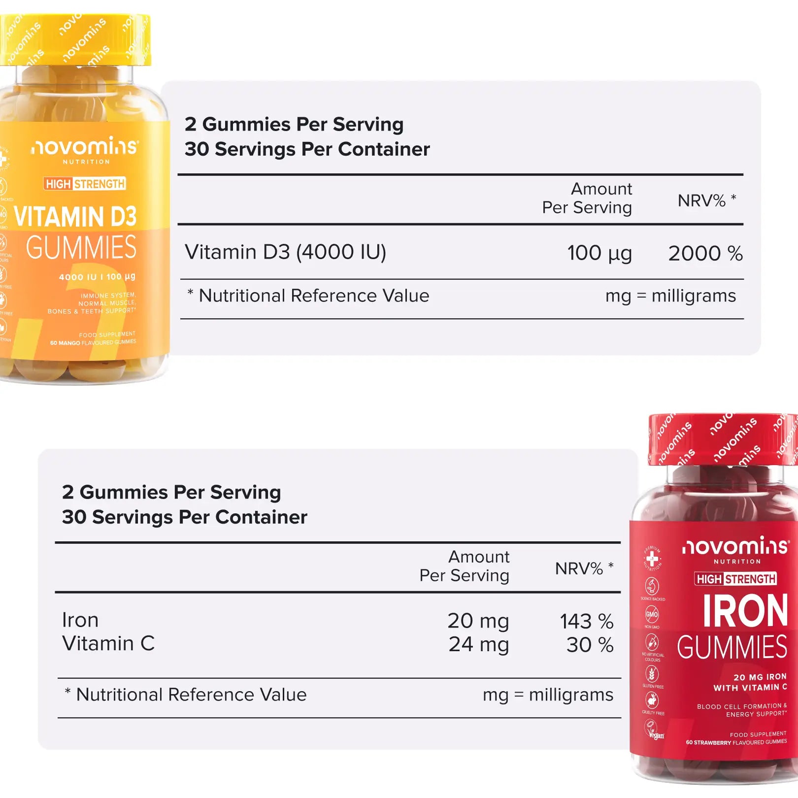 Novomins Coffrets Pack Humeur Énergie Immunité vitamine C