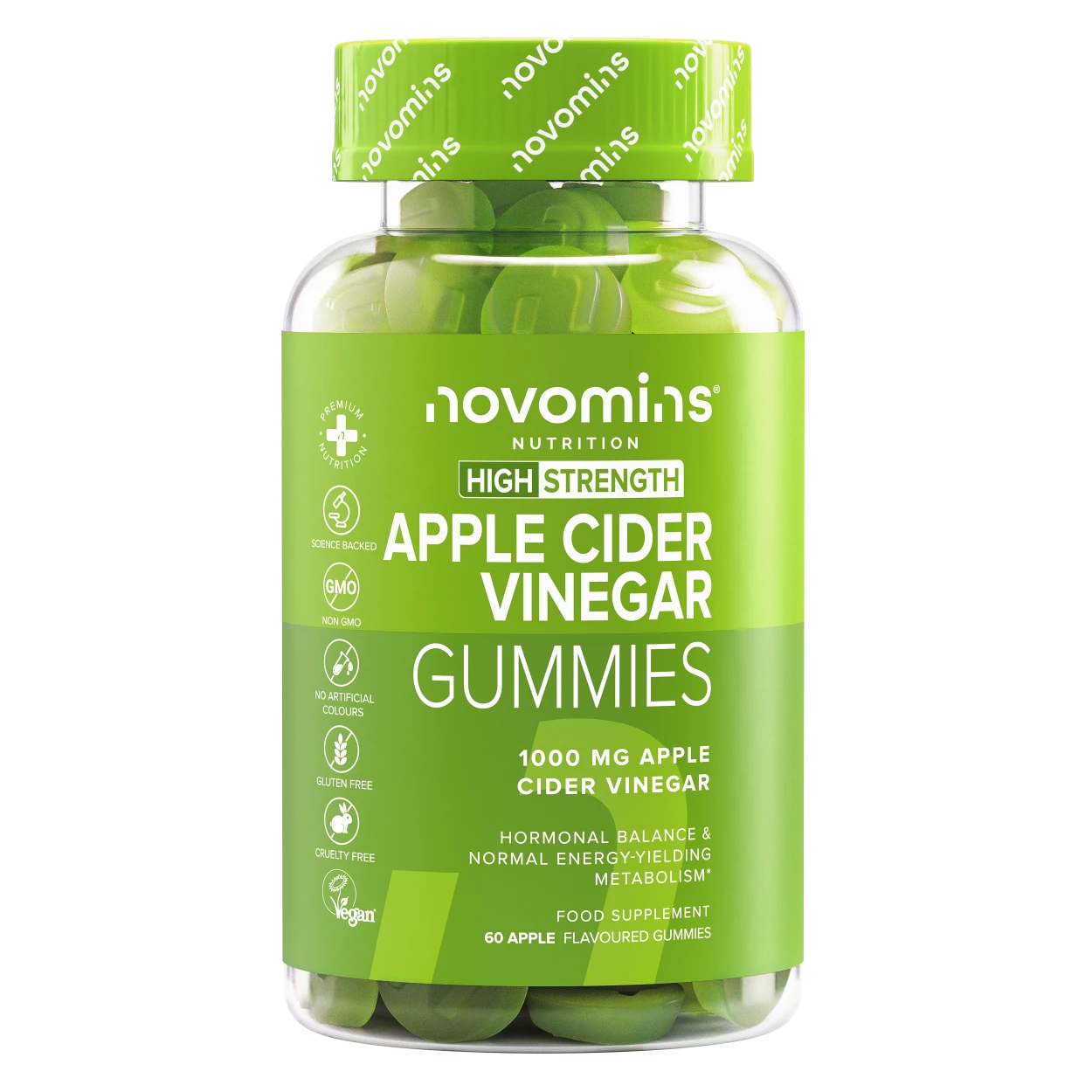 Novomins Vinaigre de Cidre gummies pomme métabolisme