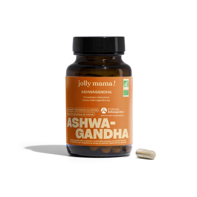 Jolly Mama Compléments Ashwagandha gélules KSM-66 600 mg 1 mois