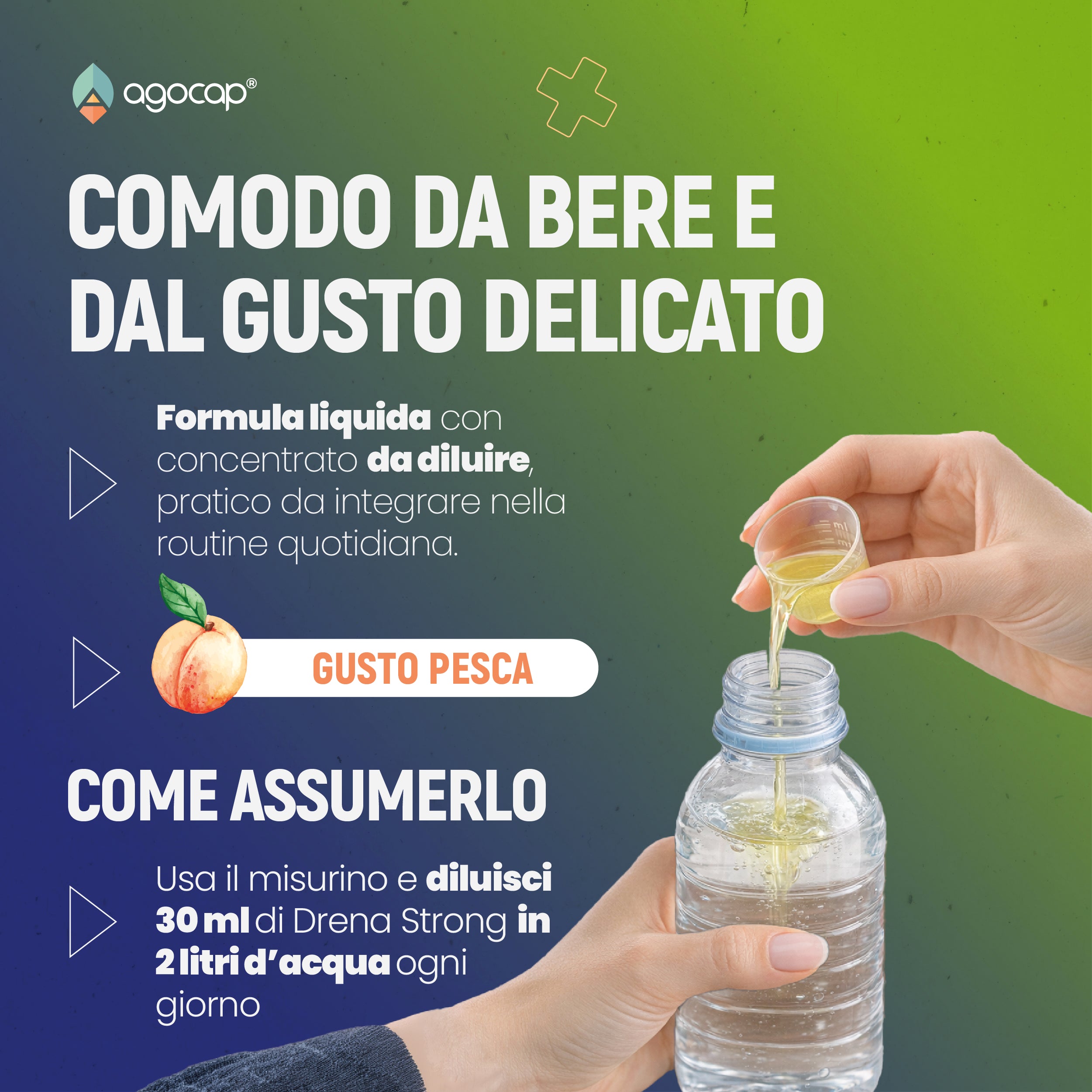 Agocap Drena Strong draineur liquide pêche 500 ml