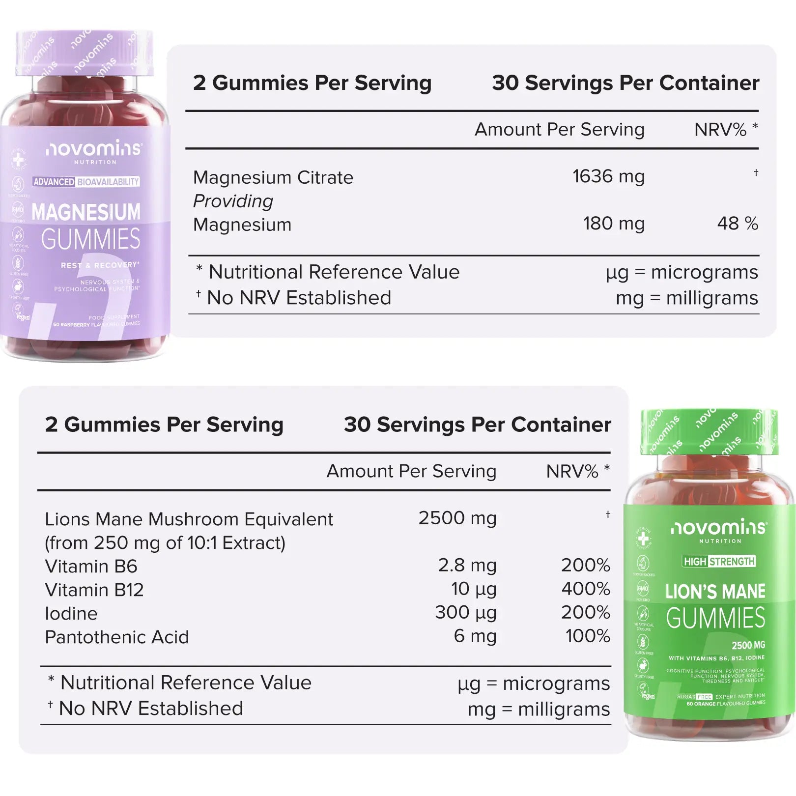 Novomins Pack Esprit & Concentration gummies cognitif