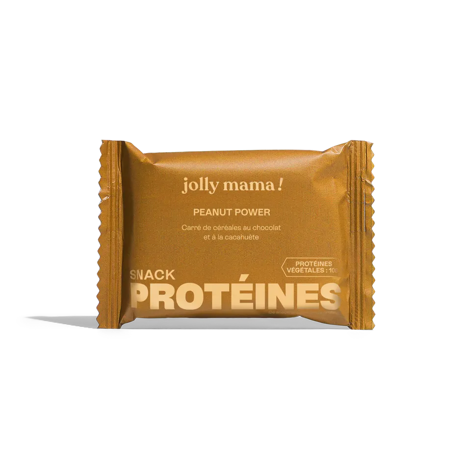 Jolly Mama Snacks Peanut Power barre protéinée 10g vegan
