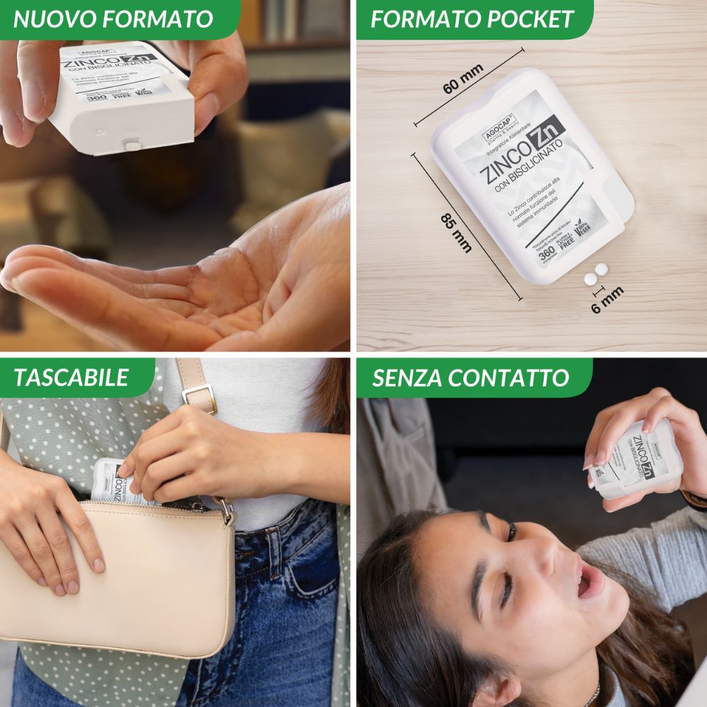 Agocap Zinc bisglycinate 15 mg 360 comprimés