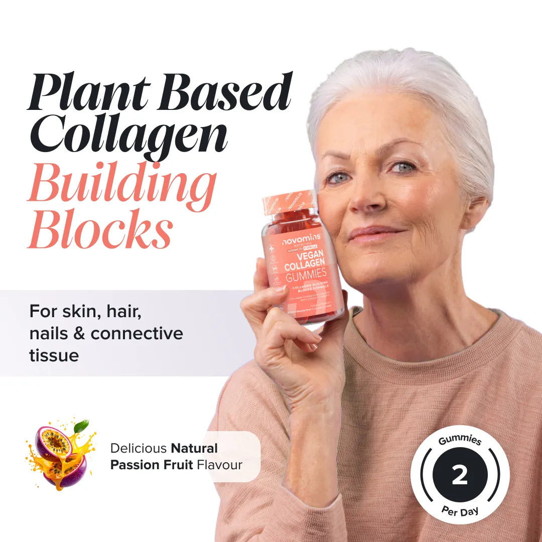 Novomins Collagène Végan Gummies peau biotine bambou