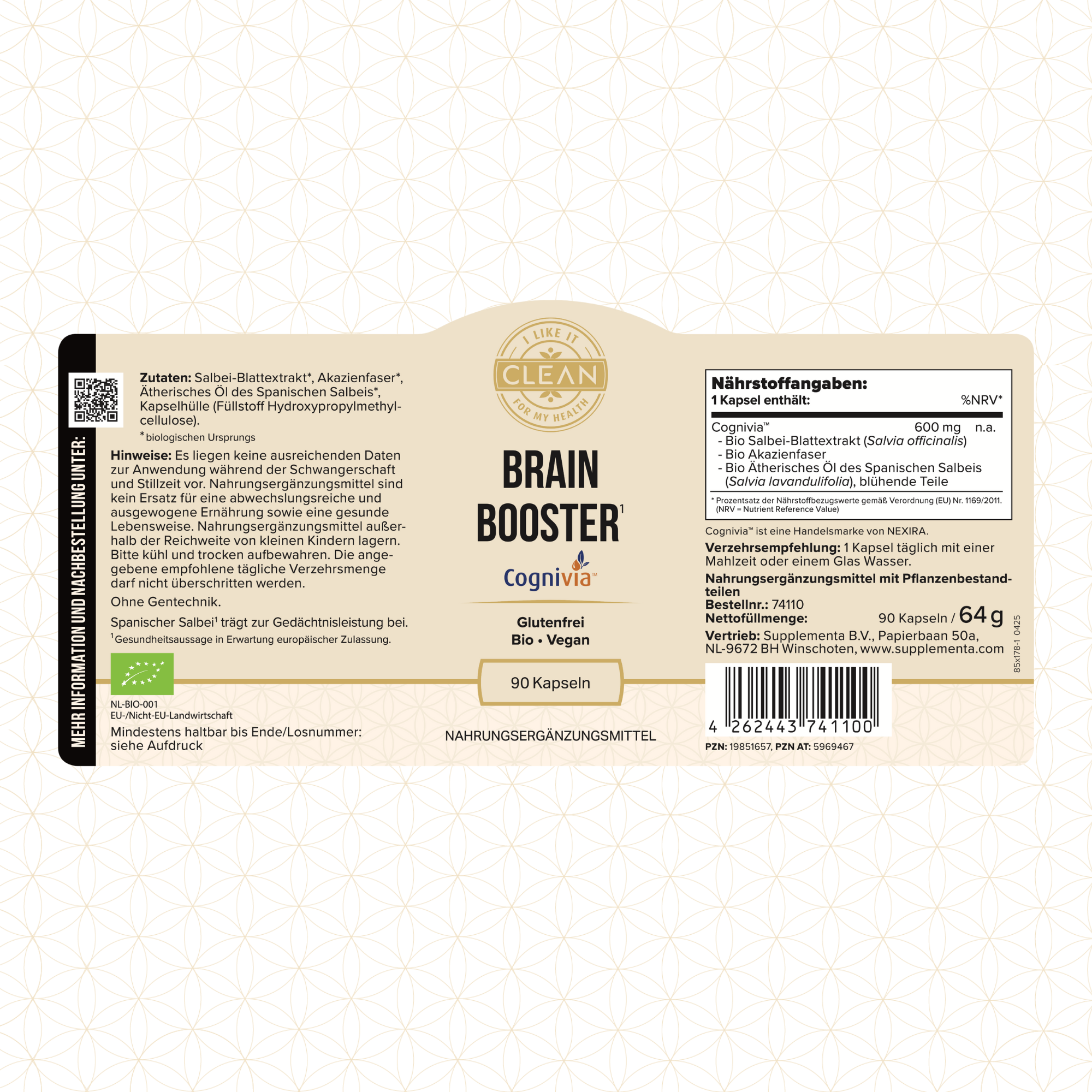 i like it clean Brain Booster gélules 90 gélules concentration sauge