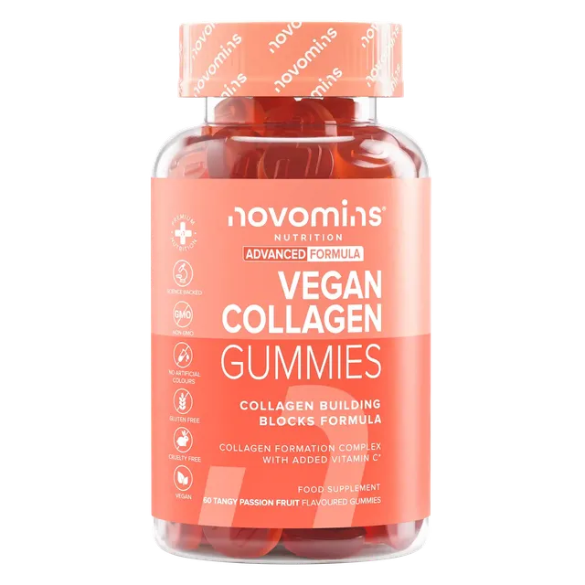 Novomins Collagène Végan Gummies peau biotine bambou