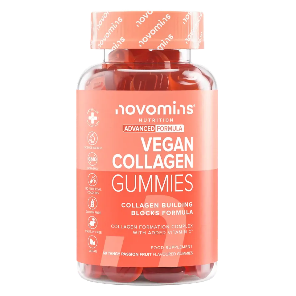 Novomins Collagène Végan Gummies peau biotine bambou