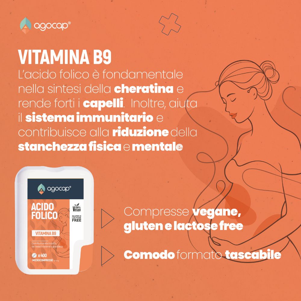 Agocap Gravidanza acide folique B9 400mcg 400 micro-comprimés
