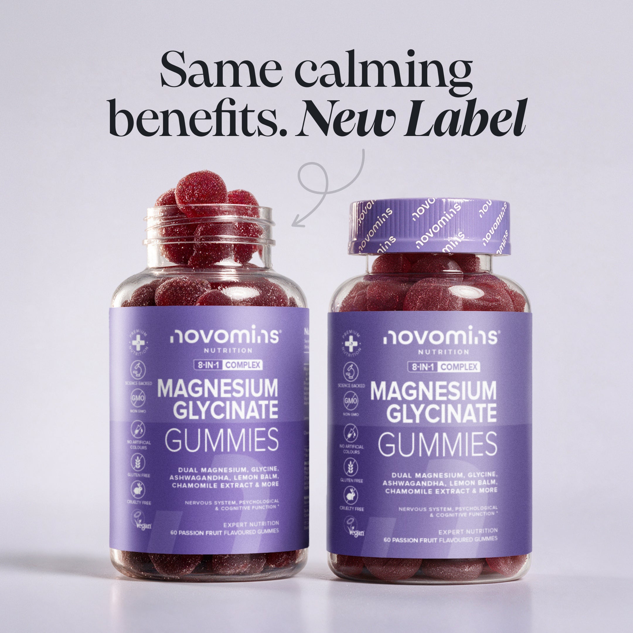 Novomins Sommeil Gummies Apaisants Magnésium Passion