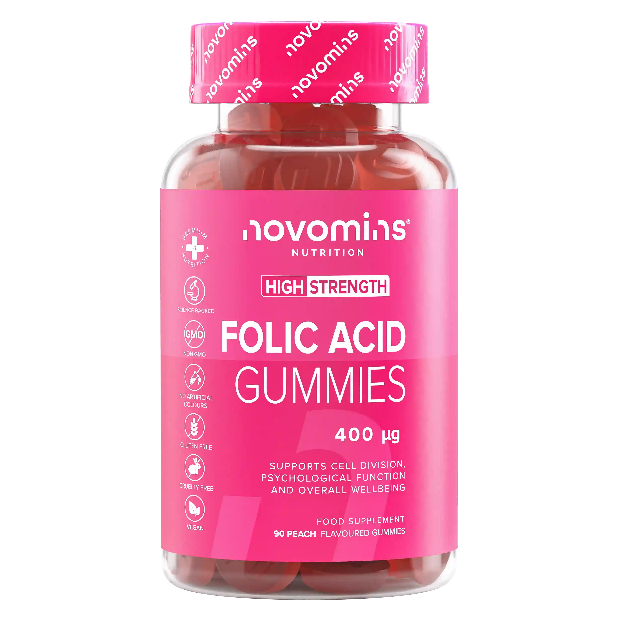 Novomins Fertilité Gummies Acide Folique 400 mcg