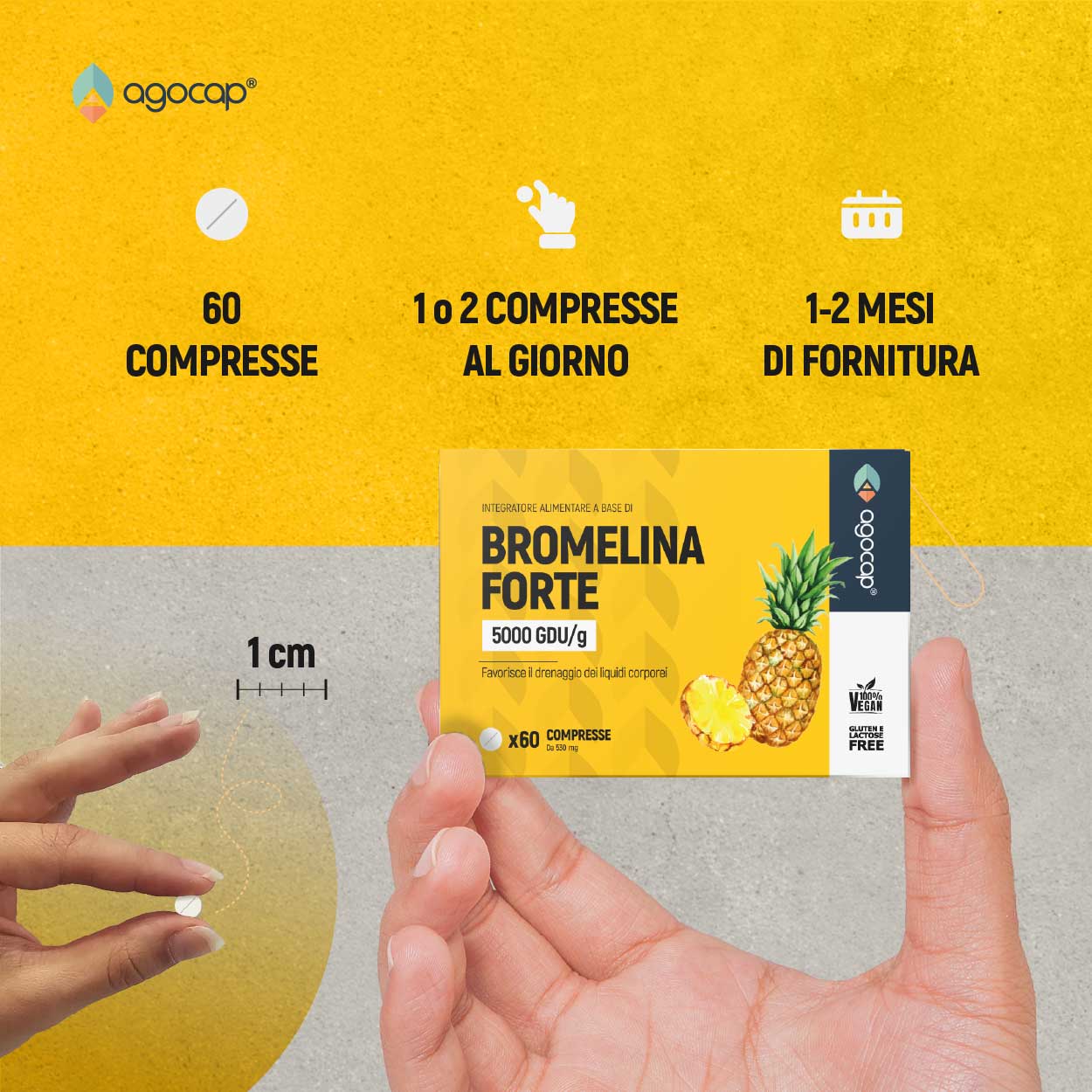 Agocap Detox Bromelina Forte complément drainant pissenlit