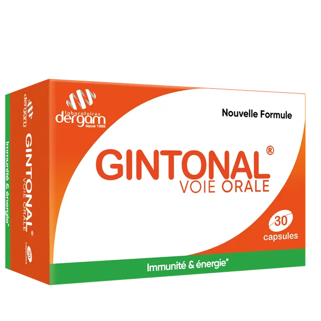 Dergam Sommeil & Tonus Gintonal complément alimentaire gélules