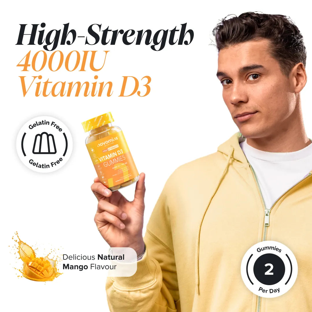 Novomins Immunité Gummies Vitamine D3 4000 UI os
