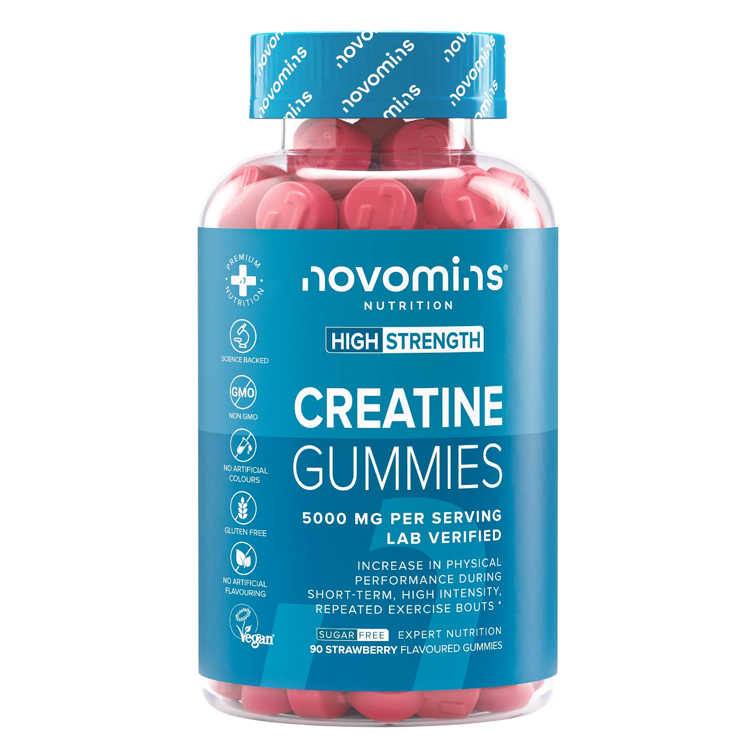 Novomins Sport Gummies Créatine 5000 mg 3 par Jour