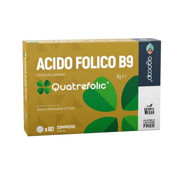 Agocap Quatrefolic acide folique complément 80 gélules B9